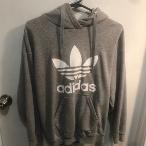 Unisex Grey Adidas Hoodie